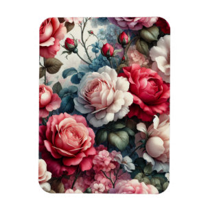 Timeless Rose Floral Charm Magnet