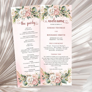 Timeless Rose Gold Flowers and Greenery Program