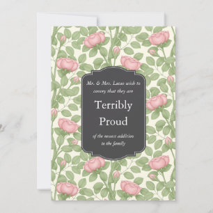 Timeless Roses Creative Personalised Ivory Family Announcement