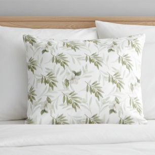 Timeless Sage Olive Wataercolor Chic Pillowcase