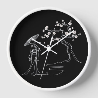 Timeless Sakura Grace Clock