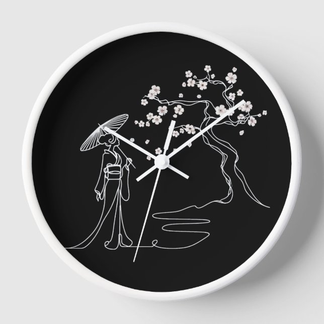 Timeless Sakura Grace Clock (Front)