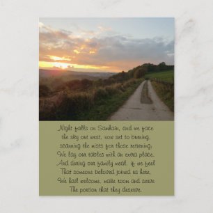 Timeless Samhain Sunset Postcard