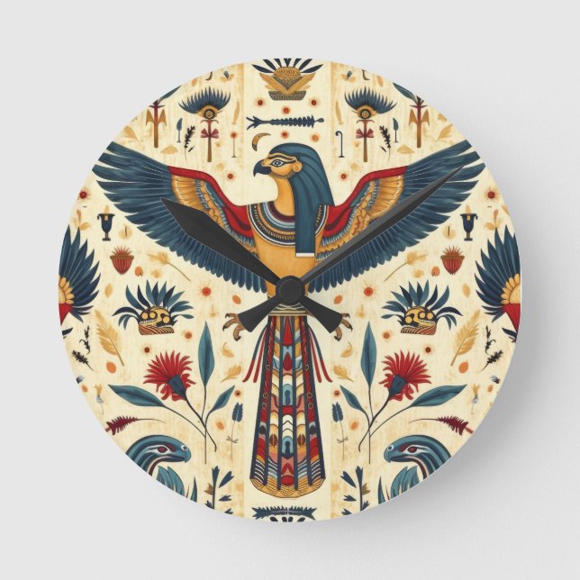 "Timeless Sands Egyptian Wall Clock" Round Clock (Front)