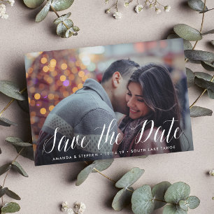 Timeless Script   Photo Save the Date