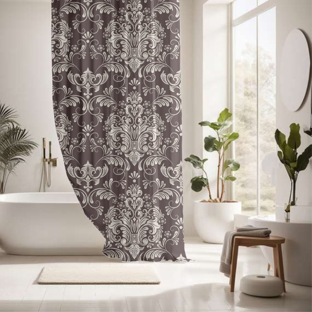 Timeless Seamless Damask Pattern Shower Curtain (Creator Uploaded)