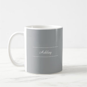 Timeless - Silver-Grey Name Mug