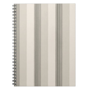Timeless Soft Greige Painterly Stripe Pattern Notebook