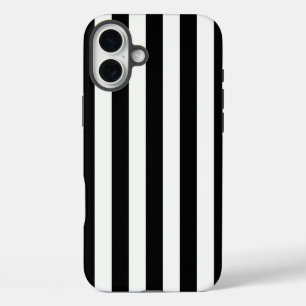 Timeless Stripes Black & White iPhone 16 Plus Case