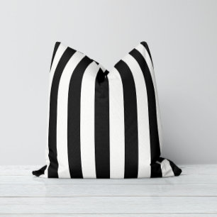Timeless Stripes Black & White Cushion