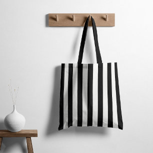 Timeless Stripes Black & White Tote Bag