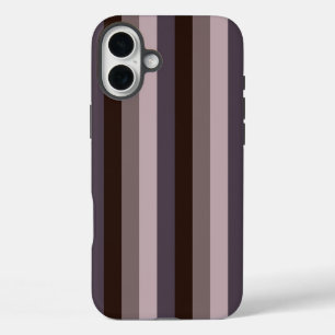 Timeless Stripes Eggplant Colour iPhone 16 Plus Case