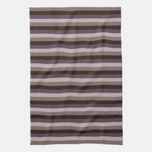 Timeless Stripes Eggplant Colour Tea Towel
