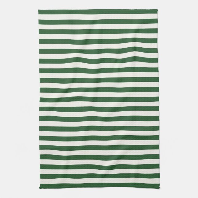Timeless Stripes Green Tea Towel (Vertical)