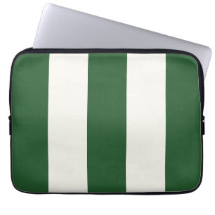 Timeless Stripes Green White Laptop Sleeve