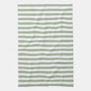 Timeless Stripes Sage Green Tea Towel