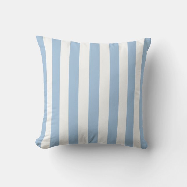 Timeless Stripes Soft Blue Cushion (Front)