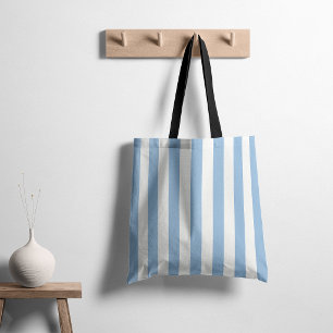 Timeless Stripes Soft Blue Tote Bag