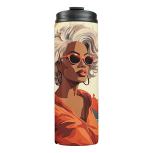 Timeless Styles , Afro Woman Thermal Tumbler