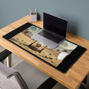 Timeless Surreal Hourglass Desk Mat