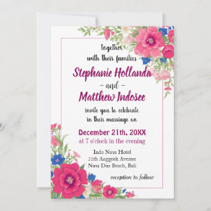 Timeless Symbolism Foxglove in Wedding Celebration Invitation