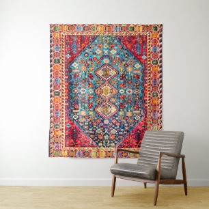 Timeless Tapestry: Colorful Moroccan Heritage Tapestry
