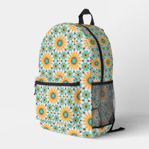 Timeless Tapestry: Colourful Moroccan Heritage Tex Printed Backpack