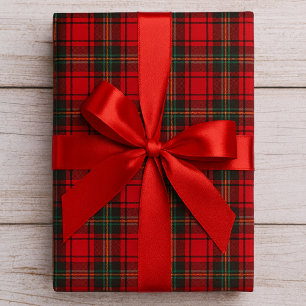 Timeless Tartan Plaid Red Black Ralph Christmas Wrapping Paper