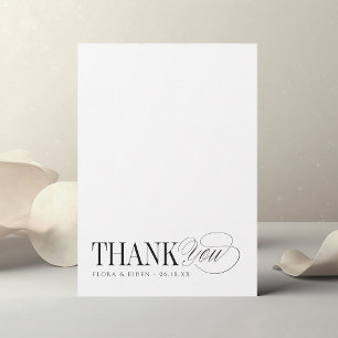 Timeless Thank You Personalized Stationery Card