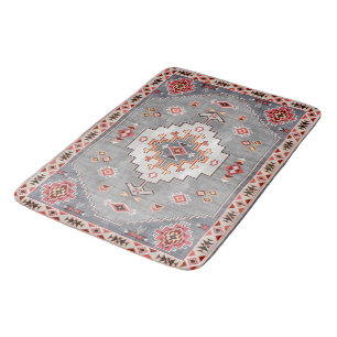 Timeless Threads: Heritage Boho Moroccan Geometry Bath Mat