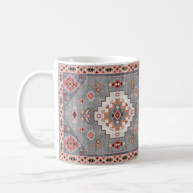 Timeless Threads: Heritage Boho Moroccan Geometry Coffee Mug (Left)