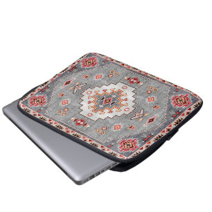 Timeless Threads: Heritage Boho Moroccan Geometry Laptop Sleeve