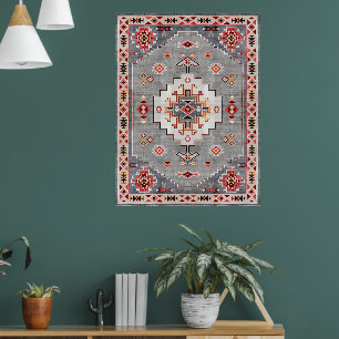 Timeless Threads: Heritage Boho Moroccan Geometry Poster
