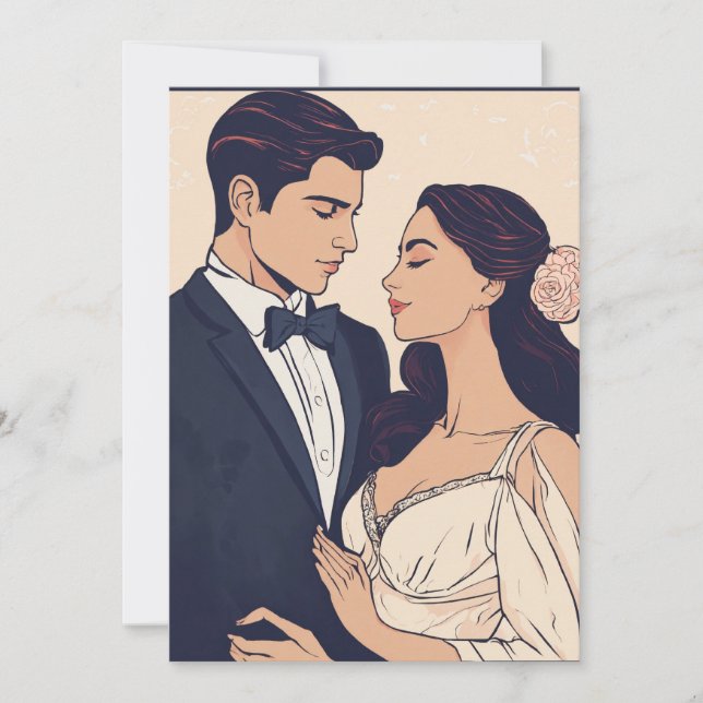 Timeless Treasures: Signature Wedding Invitation  (Front)