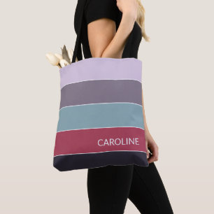 Timeless Trendy Colourful Stripes Art Pattern Tote Bag