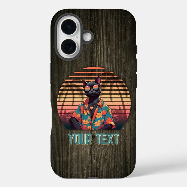 Timeless Tropical Cat Attitude Case-Mate iPhone Case (Back)