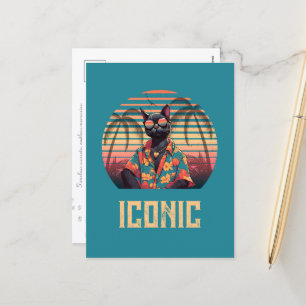 Timeless Tropical Cat Attitude Postcard