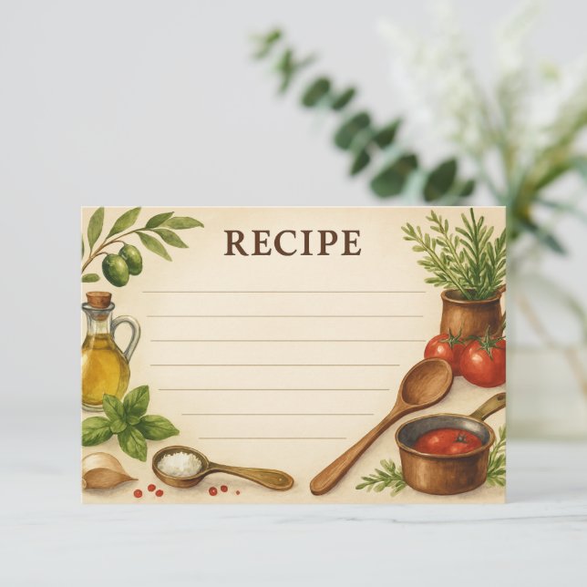 Timeless Tuscany Recipe Card (Standing Front)