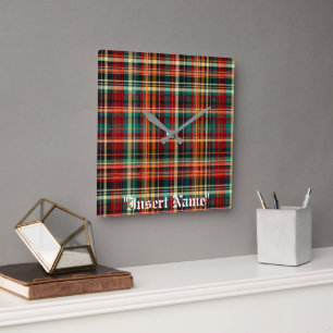 Timeless Tweed Square Wall Clock