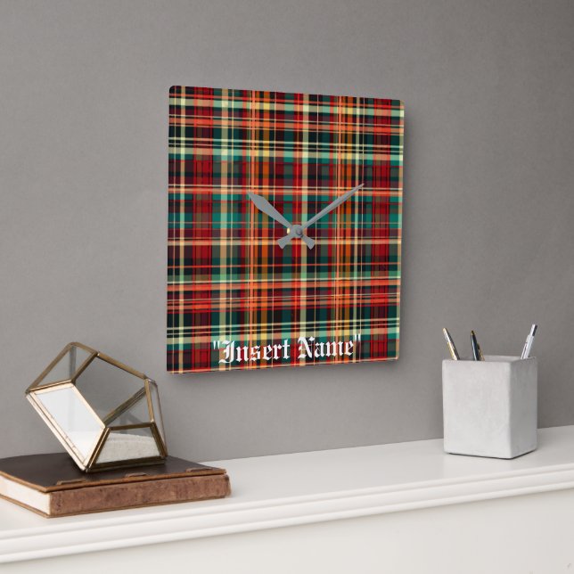 Timeless Tweed Square Wall Clock (Office)