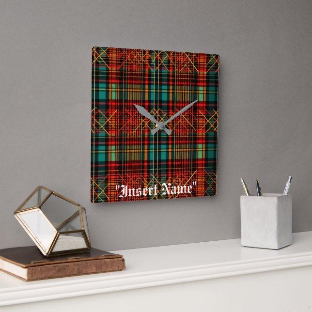 Timeless Tweed Square Wall Clock (Office)