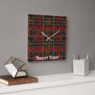 Timeless Tweed Square Wall Clock