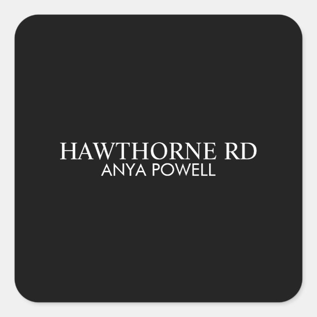 Timeless Typography Business Logo  Square Sticker (Front)