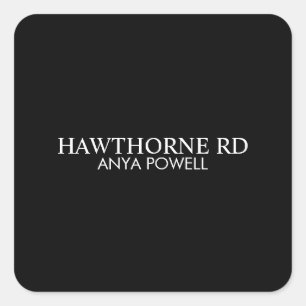 Timeless Typography Business Logo  Square Sticker