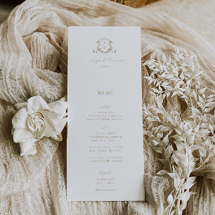 Timeless Vines Wedding Crest Menu and Thank You