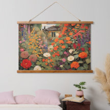 Timeless Vintage Cottage Landscape Oil Painting 