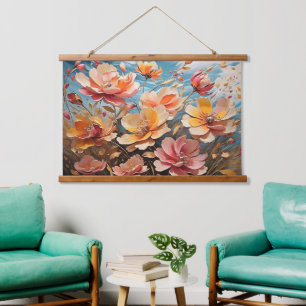 Timeless Vintage Flowers AI Art Painting Sophisti Hanging Tapestry