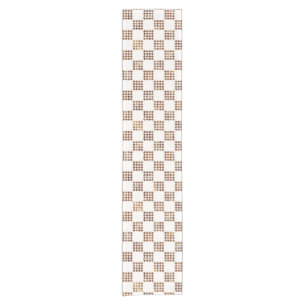 Timeless Vintage French Checkered Pattern Short Table Runner