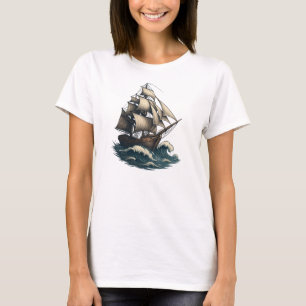 Timeless Voyage – Vintage Sailing Dreams T-Shirt