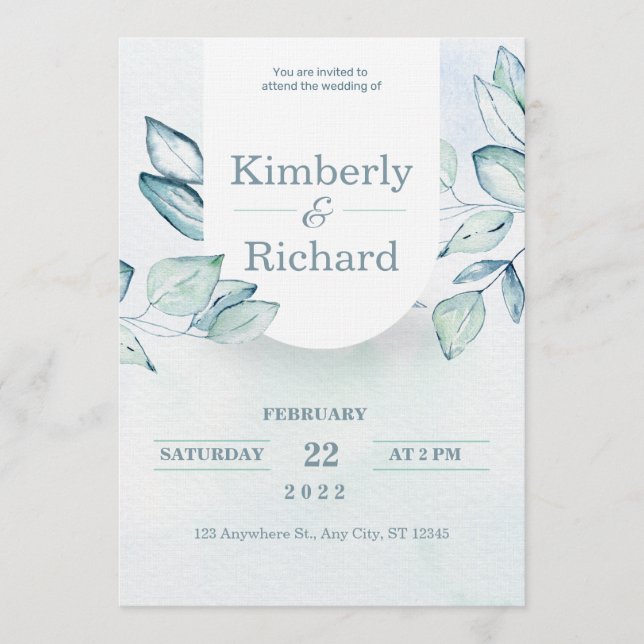 Timeless Wedding Invitation | Elegant Minimal  (Front)